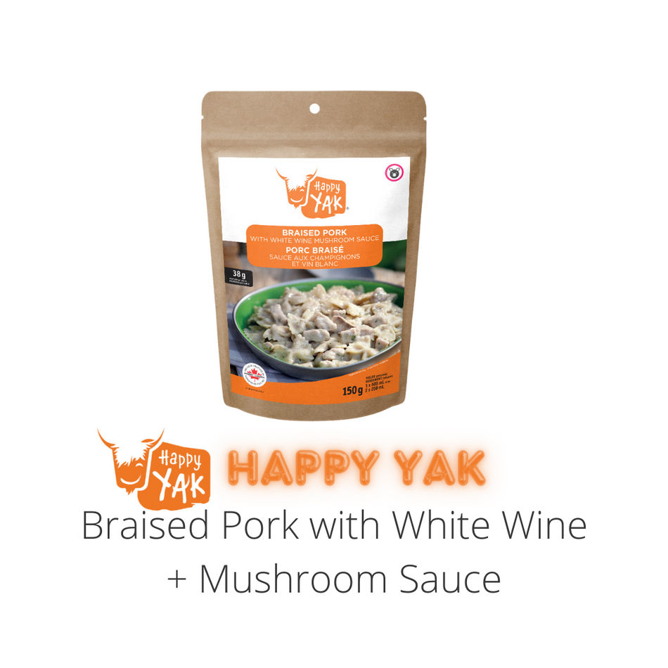 Braised Pork with White Wine Mushroom Sauce